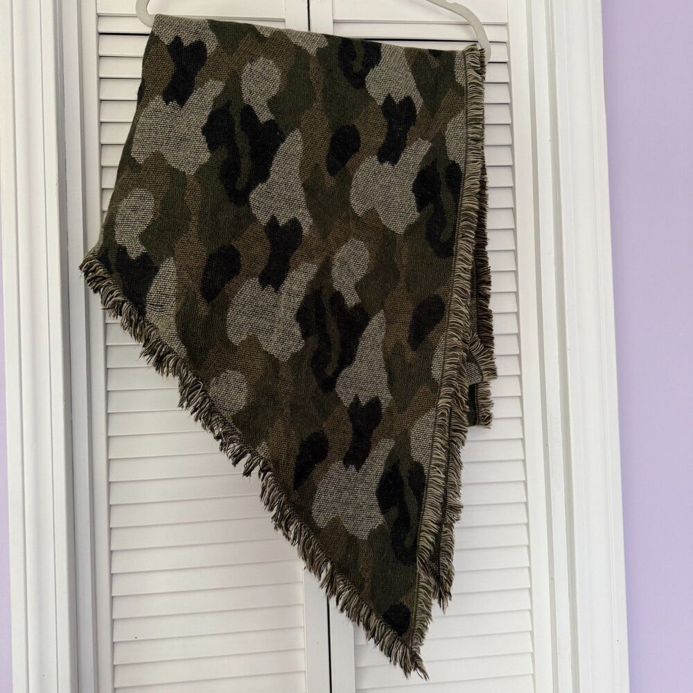 Charlie Paige Camo Blanket Scarf Wrap